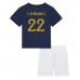 Francie Theo Hernandez #22 Dětské Oblečení Domácí Dres MS 2022 Krátkým Rukávem (+ trenýrky)